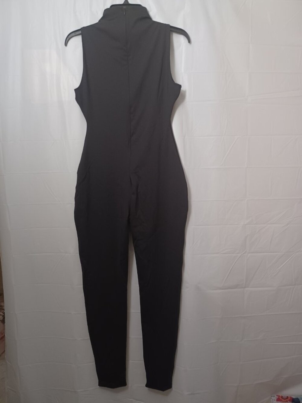 SKIMS ALL IN ONE MOCK NECK SLEEVELESS JUMPSUIT ONX SIZE LARGE STYLE# BS-BSF-0760 - Picture 8 of 16